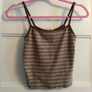 Cotton On Stripped Cropped Tank Top